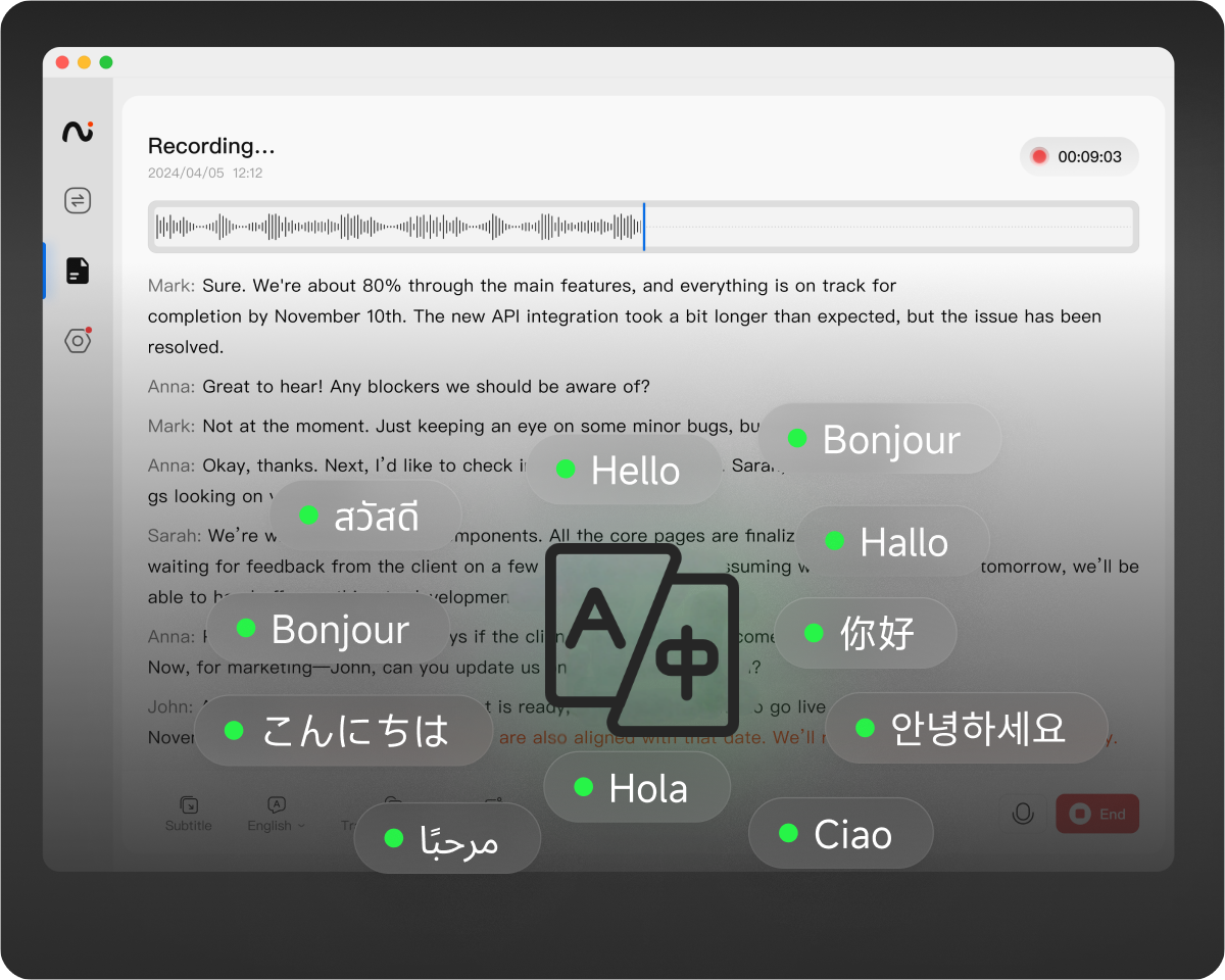 <p>Online Meetings Speech-to-Text</p>