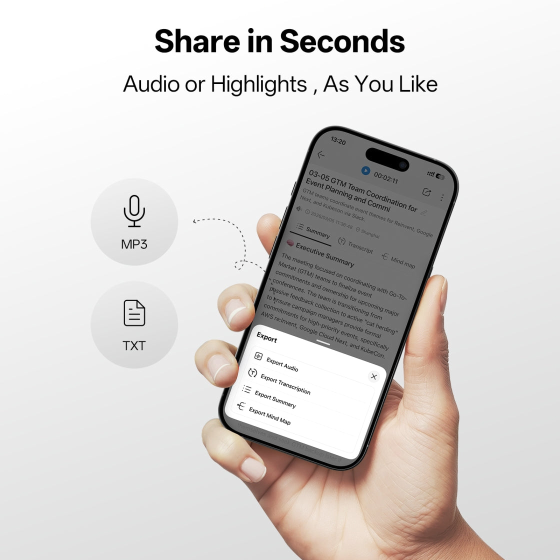 viaim OpenNote - AI Voice Recorder Built into Earphones
