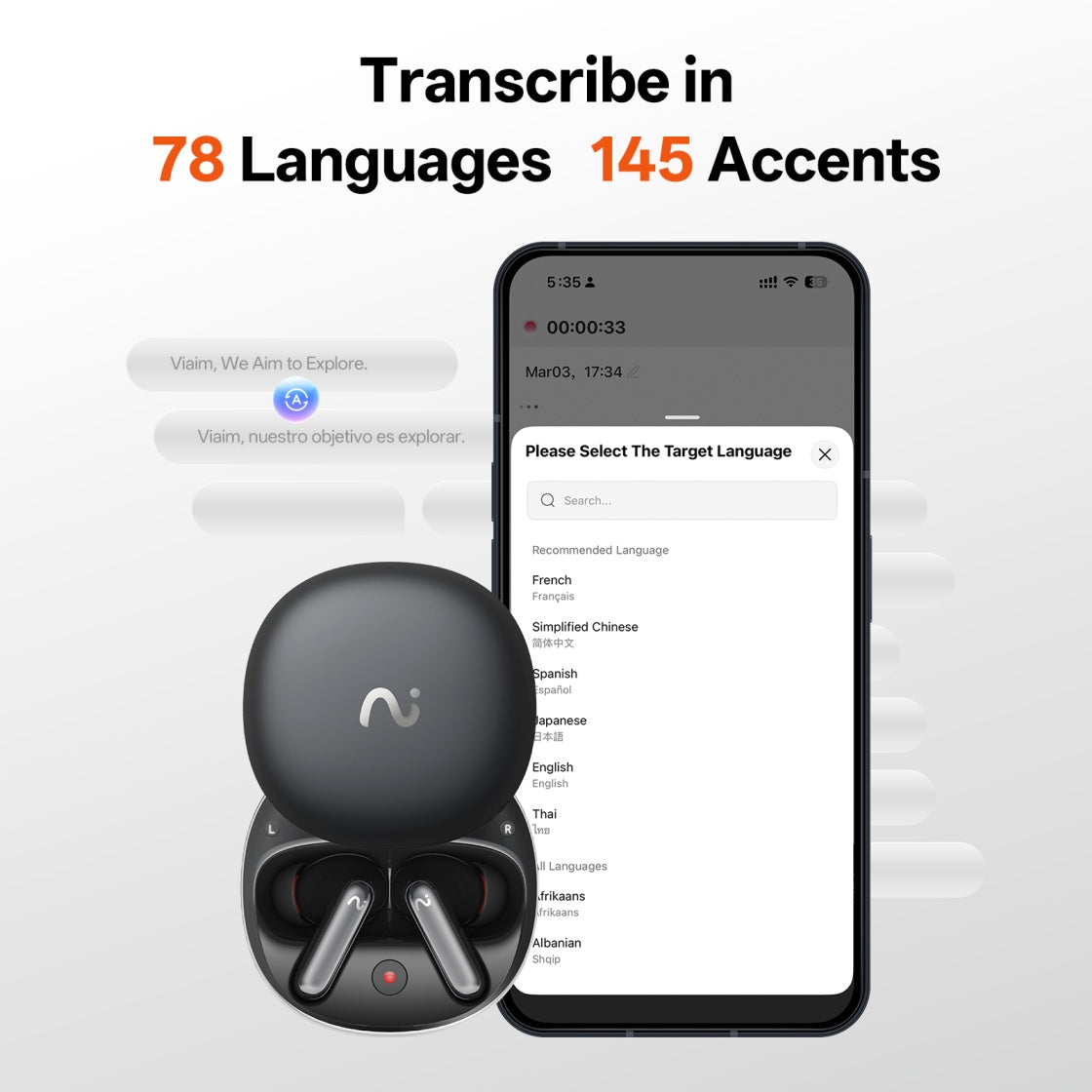 viaim RecDot – AI Note Taking Earbuds for Real Work