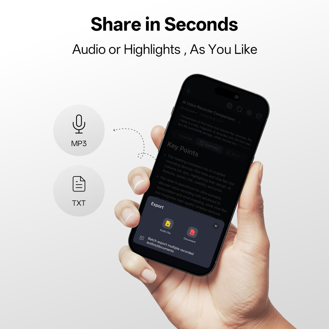 viaim OpenNote - Everyday AI Note Taker Built into Earphones