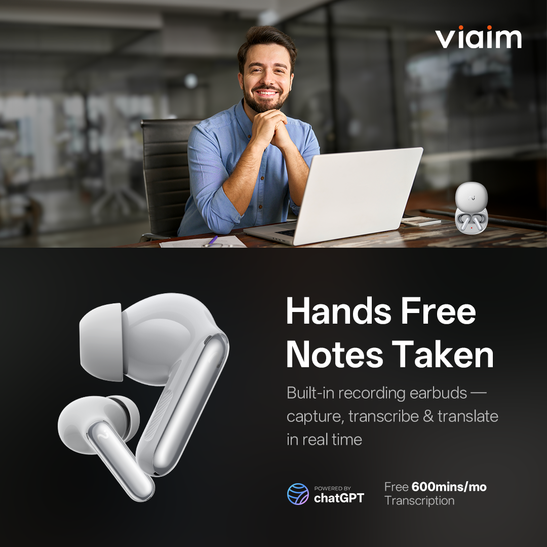 viaim RecDot - AI Earbuds that Translate