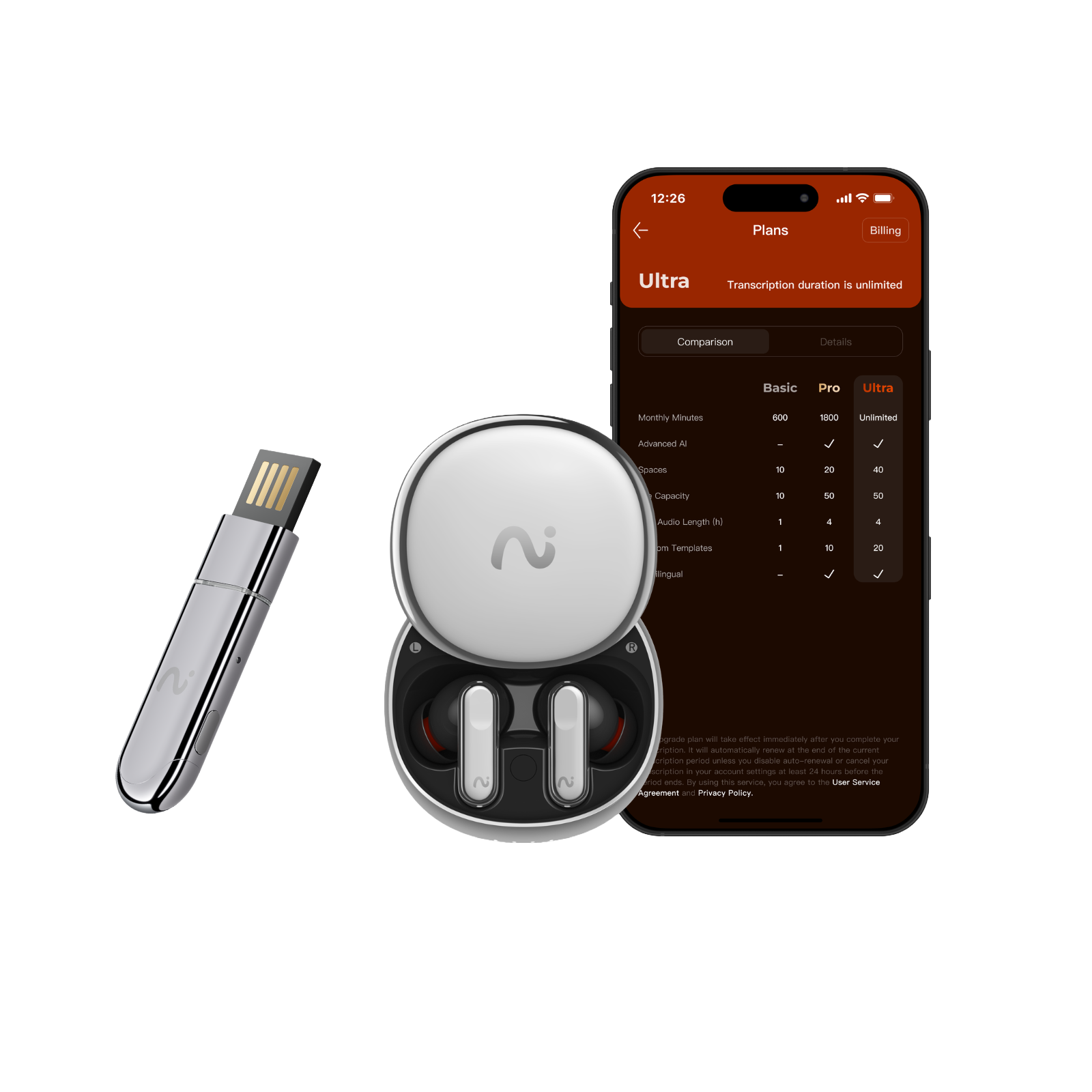 viaim Nano+ & NoteKit + Annual Ultra Plan