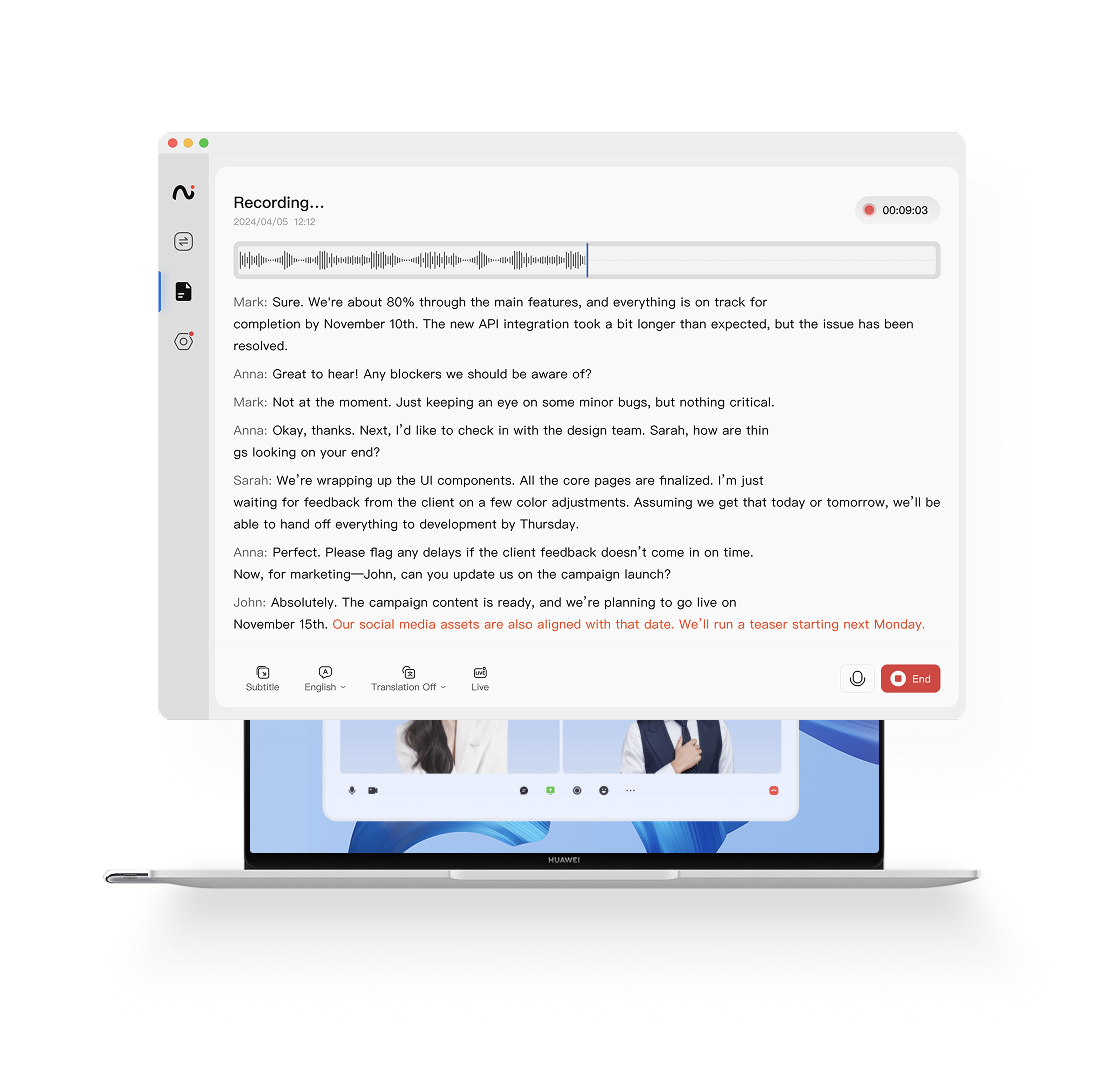 Turn Meetings into Text