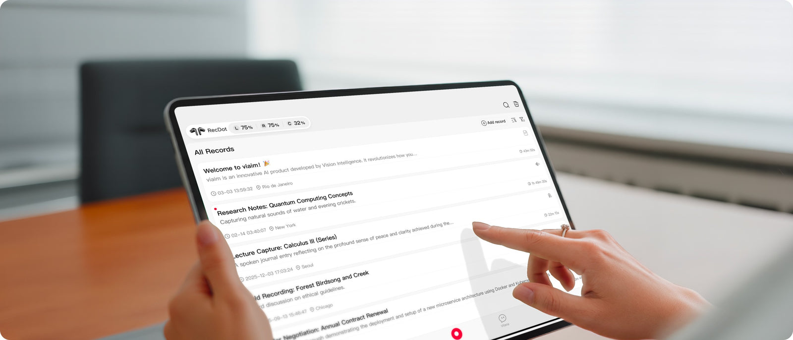 viaim AI-powered meeting summaries with notes and action items