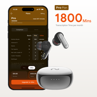 viaim Nano+ | Wearable AI Meeting Recorder