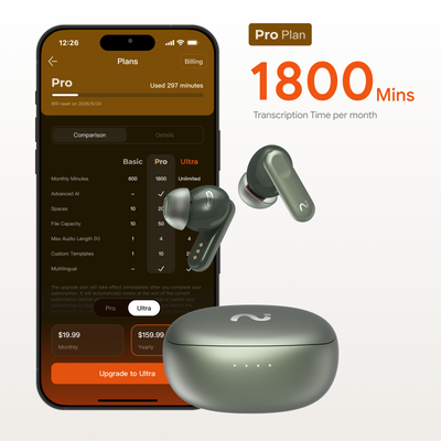 viaim Nano+ | Wearable AI Meeting Recorder