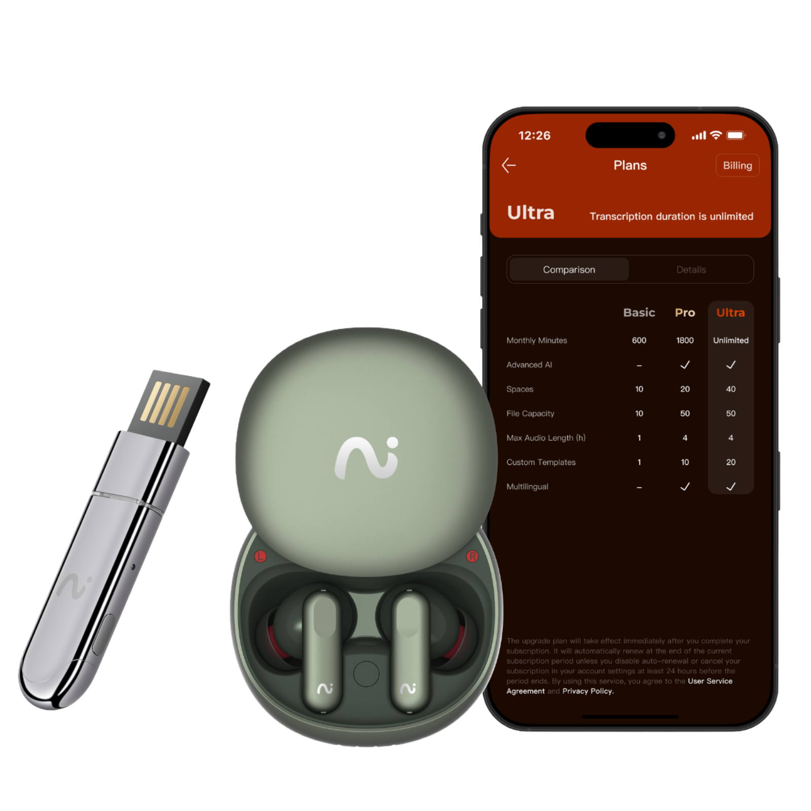viaim Nano+ & NoteKit + Annual Ultra Plan