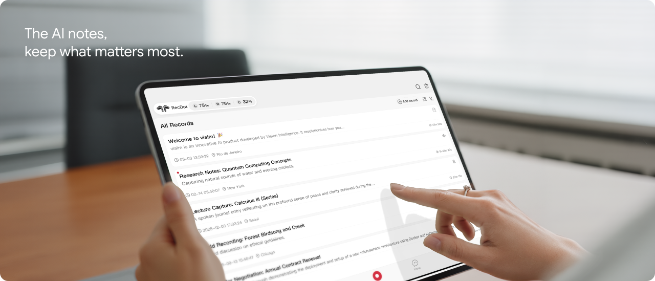 viaim - AI Note-Taking Devices for Every Meeting