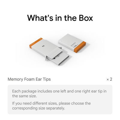 viaim RecDot Memory Foam Ear Tips — 3-Size Fit Kit